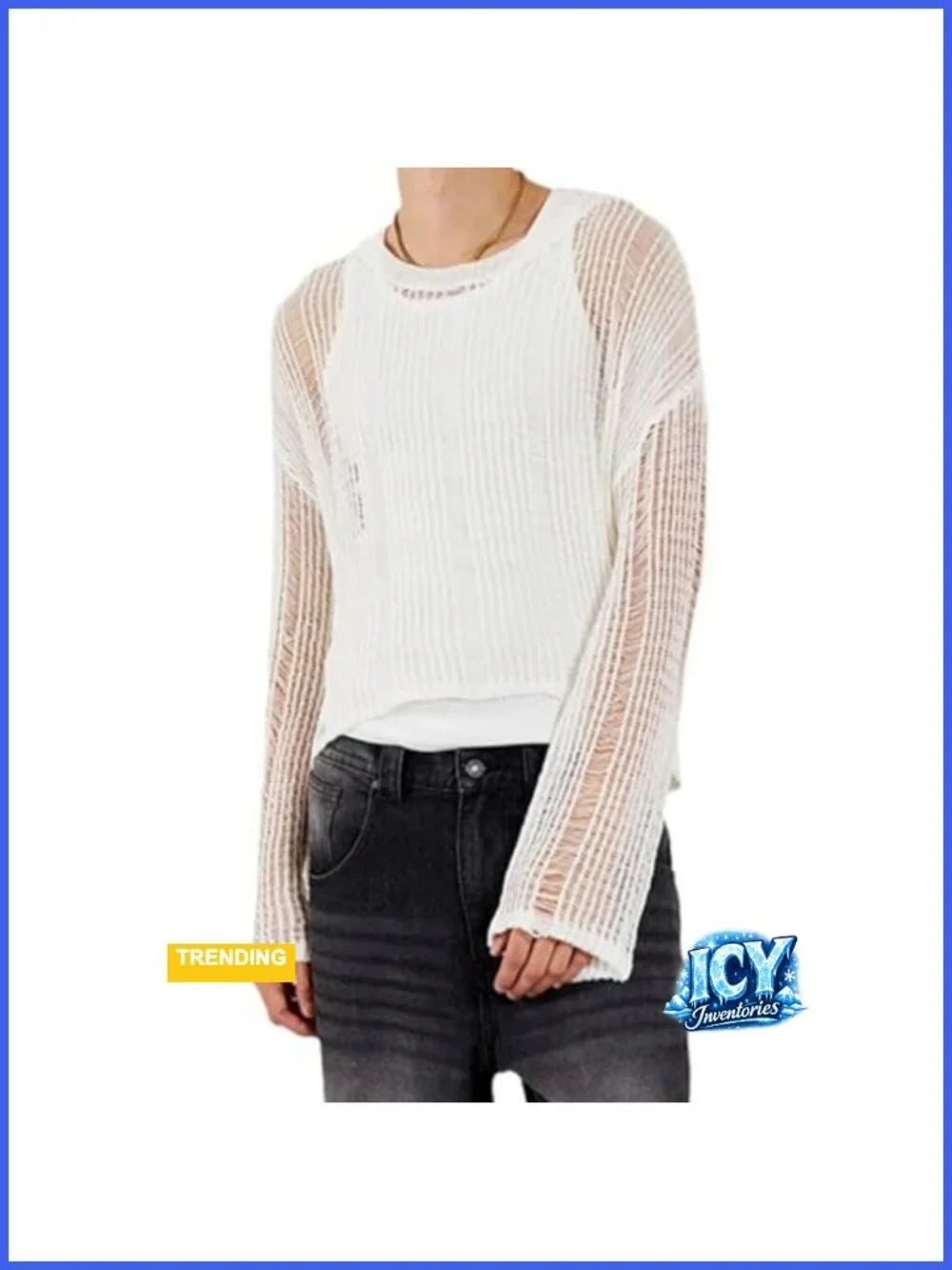 Men's Hollow Out Mesh Long Sleeve T-Shirt Base Layer Knit Top
